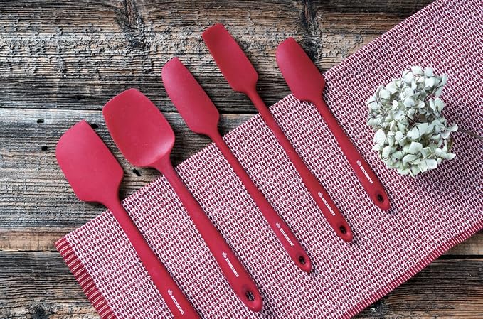 KITCHENLOVE Premium 600°F Heat Resistant 5 Piece Silicone Spatula Set - Image 9