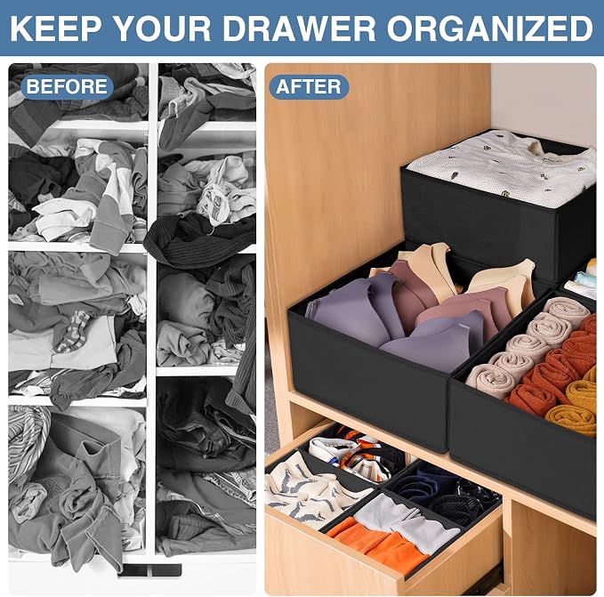 Criusia Drawer Organizer Clothes 12 Pack - Image 2