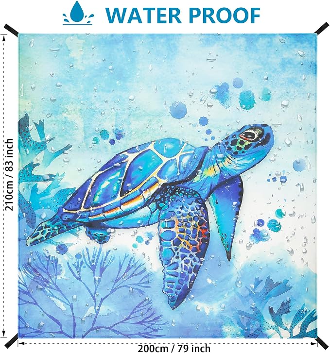 HIHOHO Beach Blanket Waterproof Sandproof Extra Large Beach Mat 79" X - Image 3