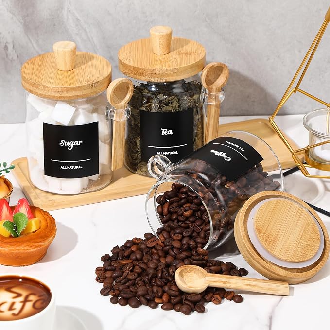 Suclain 3 Pcs Glass Coffee Container - Image 5
