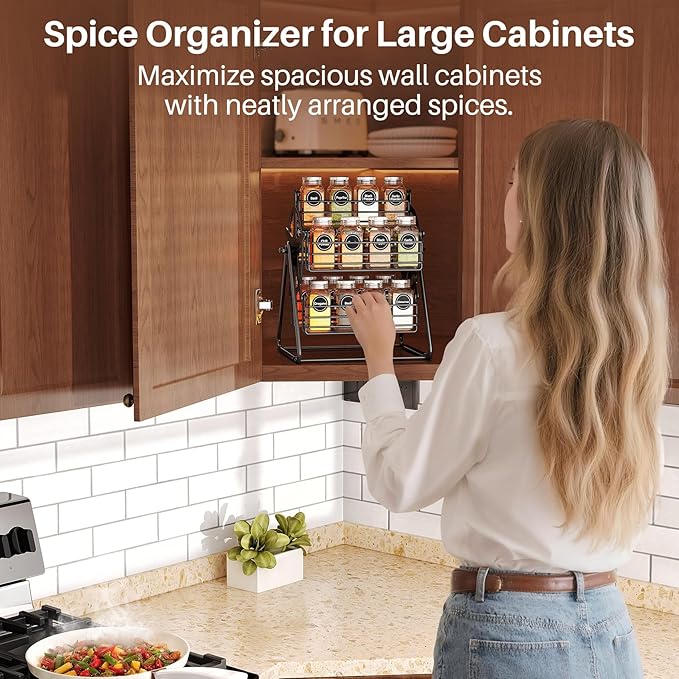 Rotating Spice Rack Organizer for Large Cabinets Kitchen Countertop - Image 4