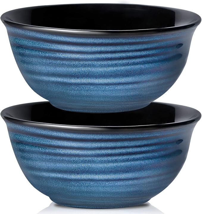 HASENSE Serving Bowls, 60 Ounces Ceramic Salad Pasta Soup Bowls, 8.5 inch Large by Hasense