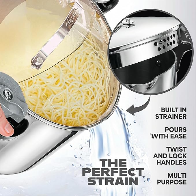 GOTHAM STEEL 8 Qt Nonstick Pasta Pot - Image 2