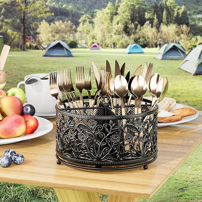 YIUKEA 360° Rotating Utensil Caddy - Image 4