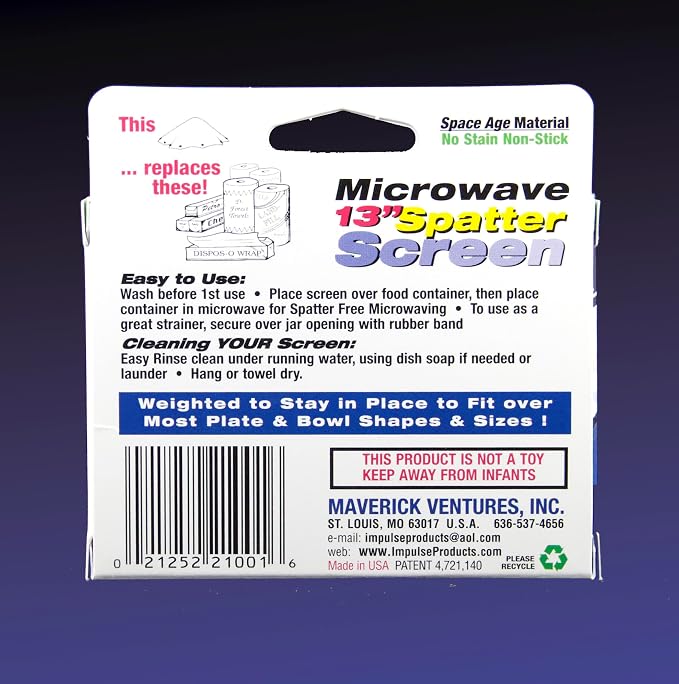 Microwave Spatter Screen, Non-Stick Mesh, Folds Flat, 13 Inch Splatter Guard - Image 7