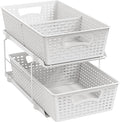 Simple Houseware 2 Tier Bathroom Organizer Tray Pull-Out Sliding Drawer by SimpleHouseware