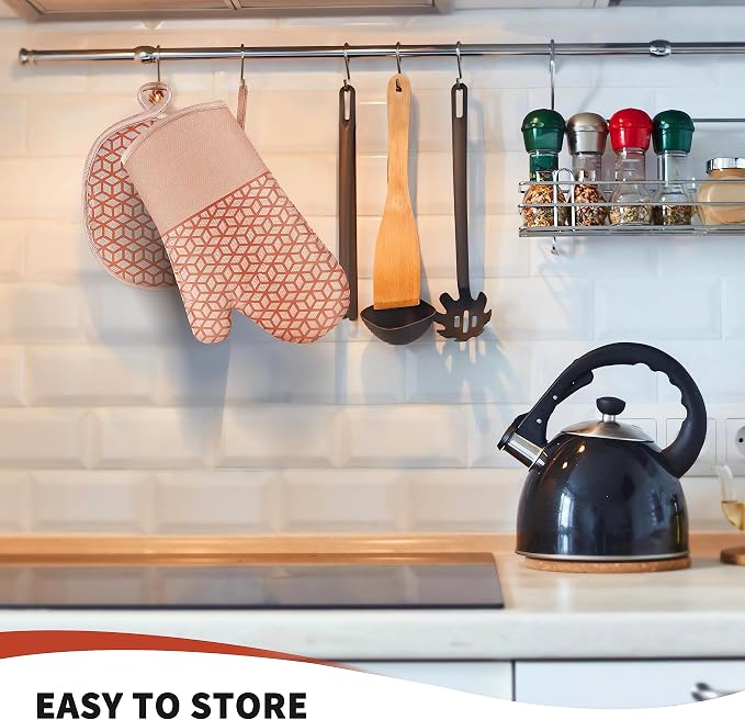 Oven Mitts And Pot Holders Set 6Pcs, Kitchen Oven Glove, High Heat Resistant - Image 6