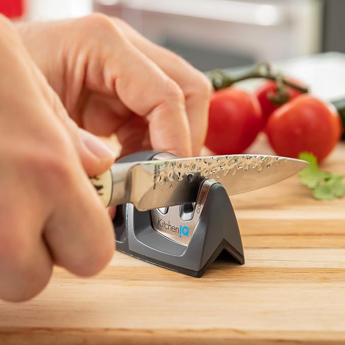 KitchenIQ 51423 | Deluxe Diamond Edge Grip 2-Stage Knife Sharpener | 3 Pack | - Image 4
