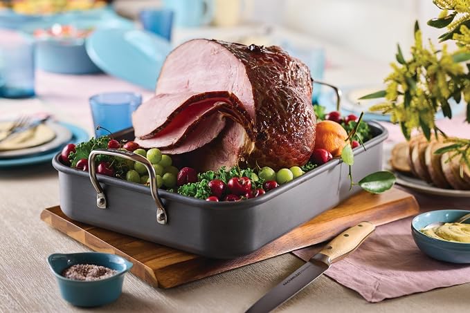 Rachael Ray Brights Hard Anodized Nonstick Roaster / Roasting Pan - Image 10