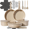 23 Pcs Pots and Pans Set Non Stick, Ceramic Cookware Set Non Toxic by OzawaBear