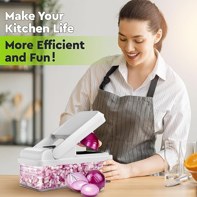 MealHelper 12-in-1 Vegetable Chopper, 7 Blade Veggie Chopper, Practical Food - Image 7