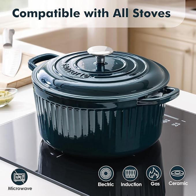 SENSARTE Enameled Cast Iron Dutch Oven Pot - Image 4