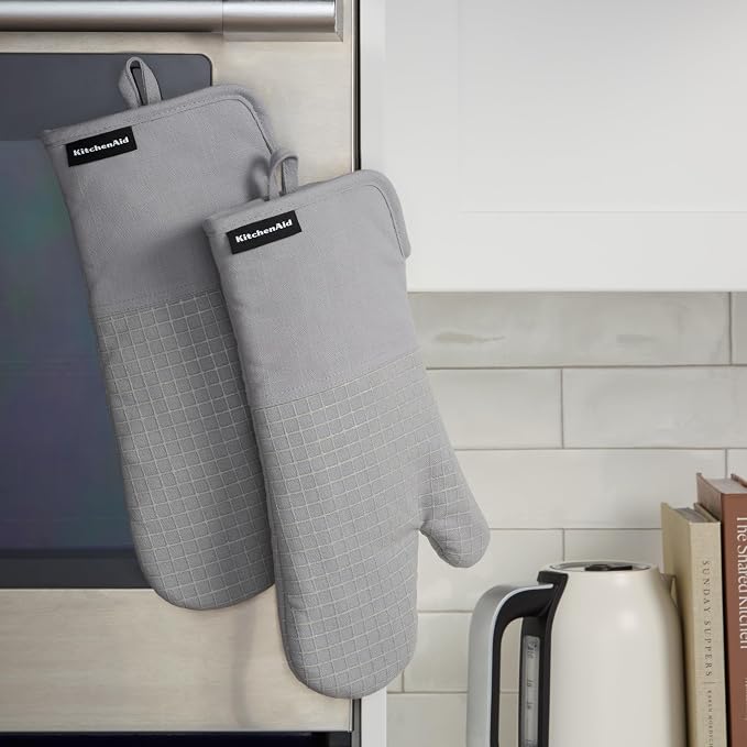 KITCHENAID Gourmet Series Gridlines Oven Mitts 2-Pack Set, Heat Resistant up to - Image 5