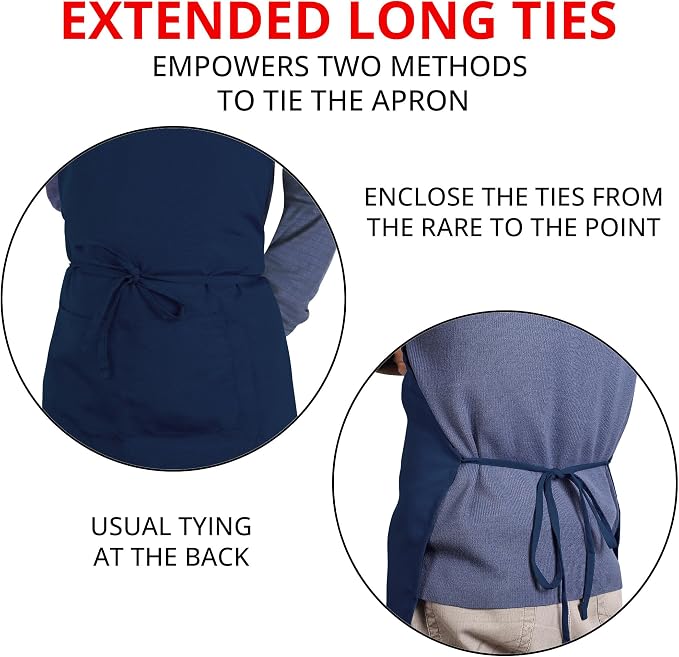 Utopia Kitchen 10 Pack Bib Apron Adjustable - Image 6