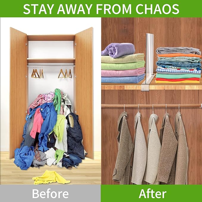 12 Pack Acrylic Shelf Dividers, Closet Shelf Separators - Image 6