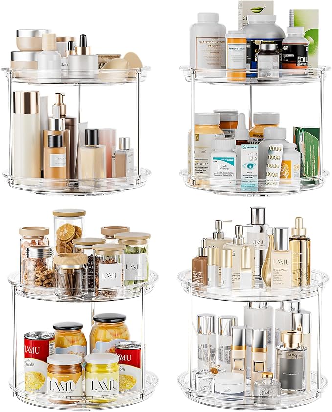 LAMU 2 Tier Lazy Susan Turntable Organizer by YourHome-OrganizationHelper