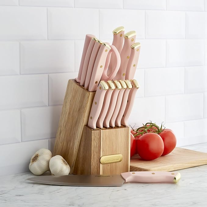 Farberware 15-Piece Triple Riveted Acacia Knife Block Set, High - Image 7