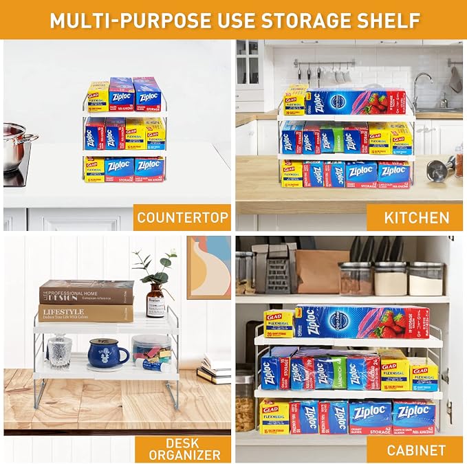 2 Pack Pantry Organization and Storage, Expandable Foil and Plastic Wrap - Image 8
