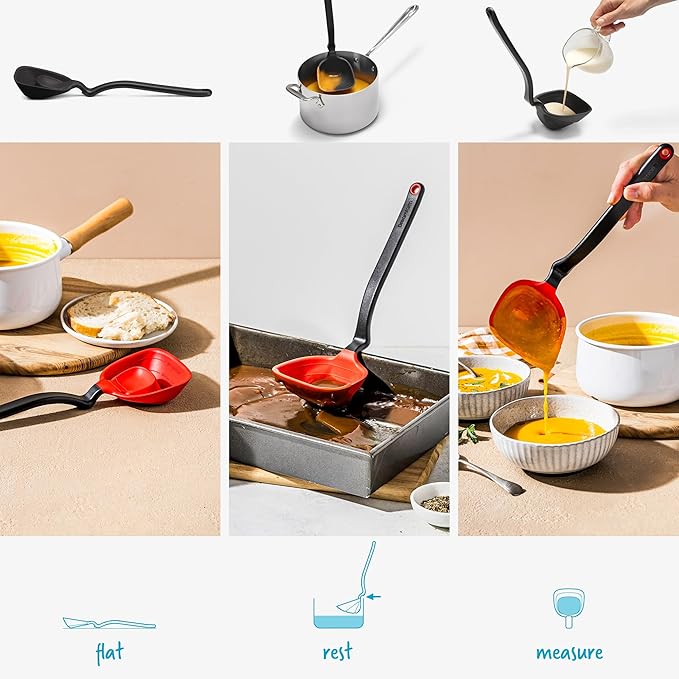 Dreamfarm Fladle Fold-Flat, Space-Saving Serving & Cooking Ladle Measures up to - Image 4