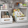 Under Sink Organizer Upgrade To Professional Rails, 2-Tier Dual Pull Out by UnderSinkOrganizer
