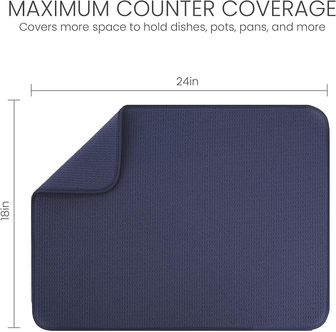 Bellemain XL Dish Mat Microfiber Dish Drying Mat, Super absorbent - Image 2