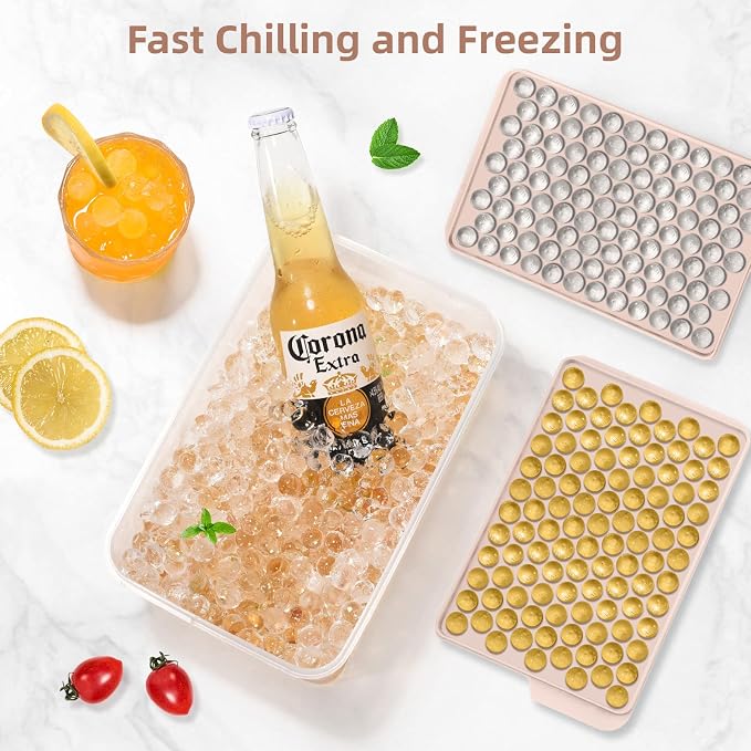 WIBIMEN Mini Ice Cube Trays, 0.55” Tiny Pebble Ice - Image 3