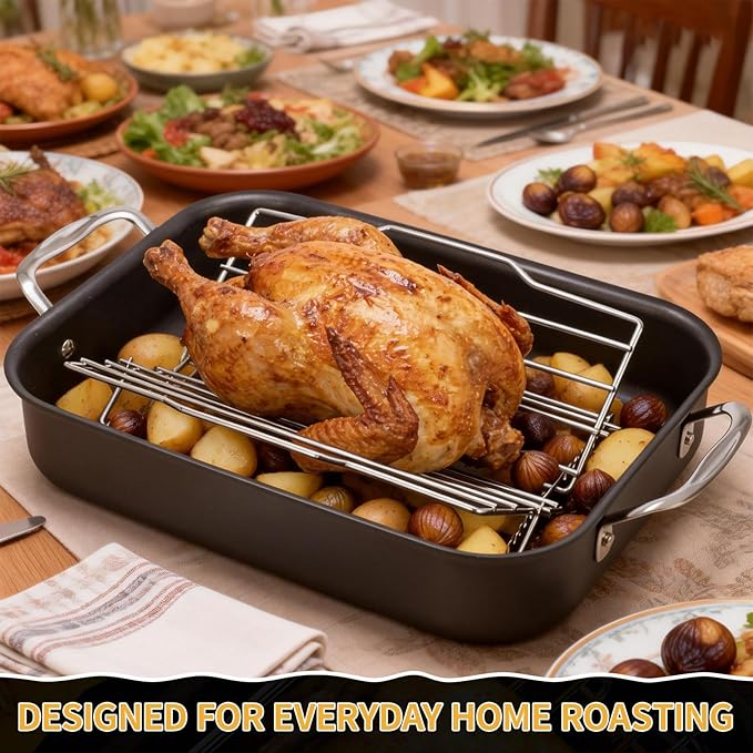 Roasting Rack for 9x13 Inch Pan, Adjustable Turkey Rack for Roasting Pan - Image 7