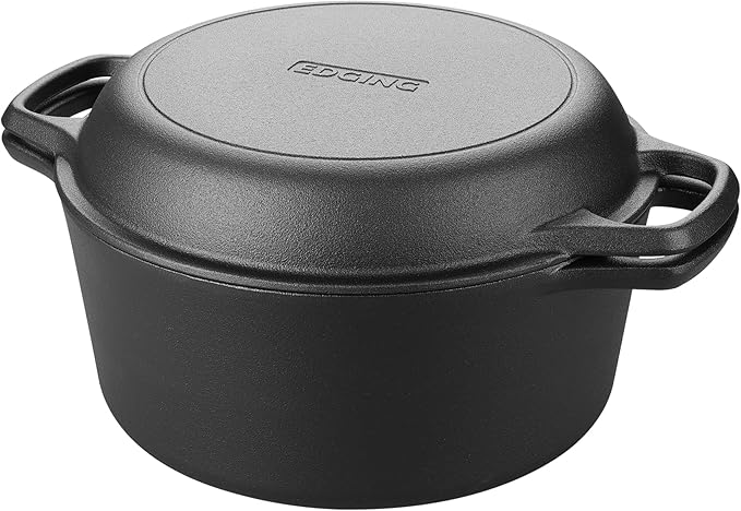 EDGING CASTING Pre-Seasoned Cast Iron Dutch Oven Pot - Image 7