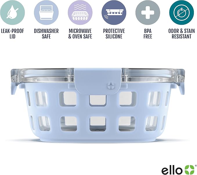 Ello Duraglass Meal Prep Container- Glass Food Storage Container - Image 3