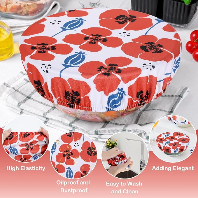 5 Pieces Bowl Covers Reusable, 5 Size Stretch Cloth Covers - Image 7