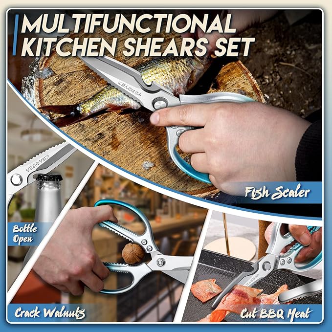 TIJERAS Kitchen Scissors Set Blue - Image 2