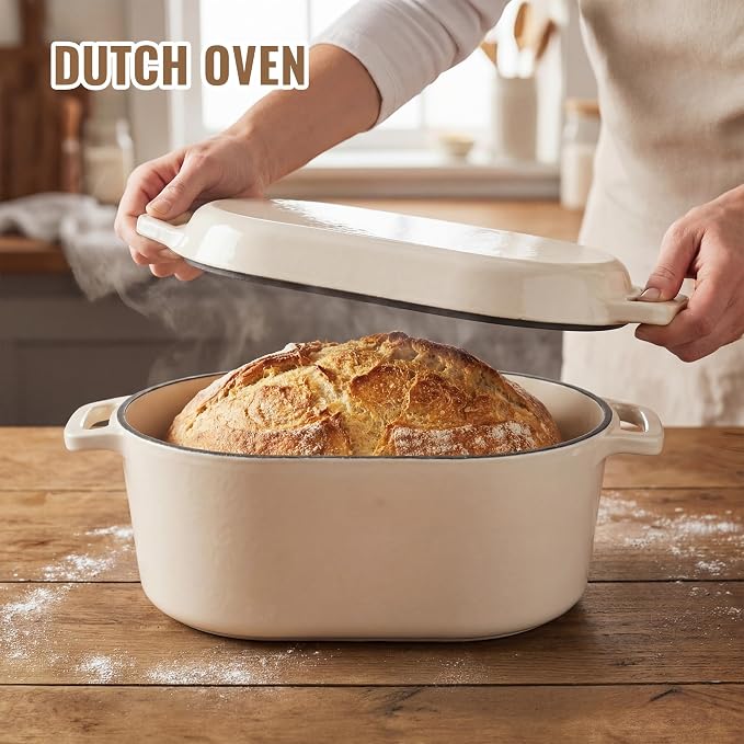 Dutch Oven for Bread Baking, 3.4 QT Bread Dutch Oven for Sourdough, Enamelled - Image 3