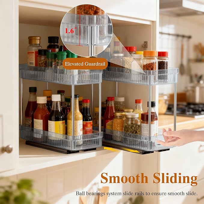 DABIGE 2 Pack Pull Out Spice Rack Organizer - Image 3