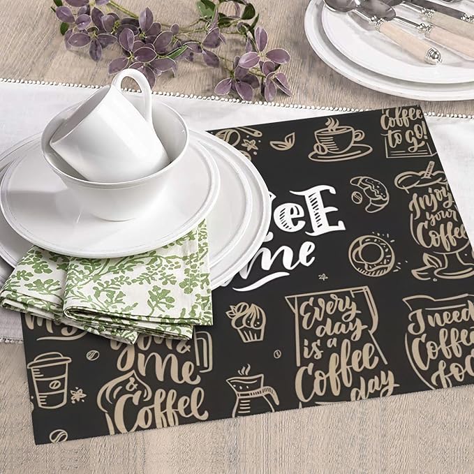 Coffee Time Dish Drying Mat 16x18 Inch, Microfiber Absorbent Fast Dry Mat Large - Image 7