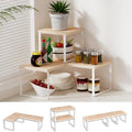 Golener Countertop Organizer Corner Shelf, 2 Tier Adjustable Stackable Corner by Golener