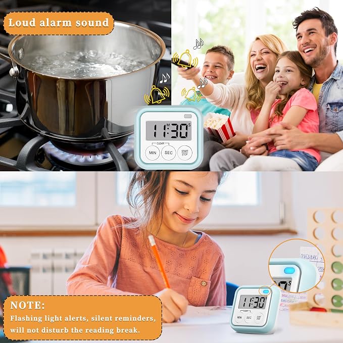 Timer, Kitchen Timers for Cooking Classroom Timer for Kids Teachers Digital - Image 6
