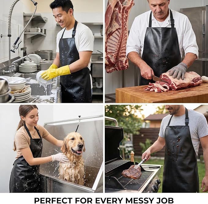 Homsolver Heavy Duty Vinyl Waterproof Apron - Image 7