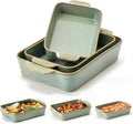 Ceramic Baking Dish Set of 3, Casserole Dishes by Jemirry