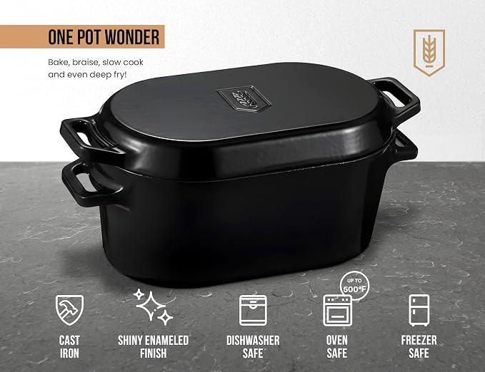 Kook Dutch Oven, For Sourdough Baking, Dual Handles, Enameled Cast Iron - Image 5