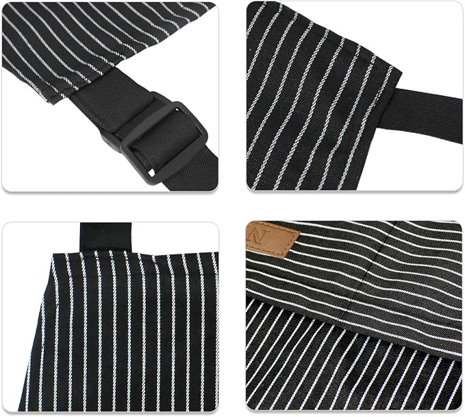 NLUS 2 Pack Kitchen Cooking Aprons, Adjustable Bib Soft Chef Apron - Image 5