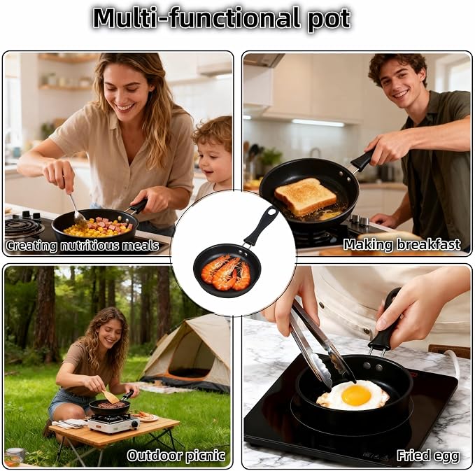 4.7 Inch Mini Frying Pan, Flat Bottom Design - Image 7