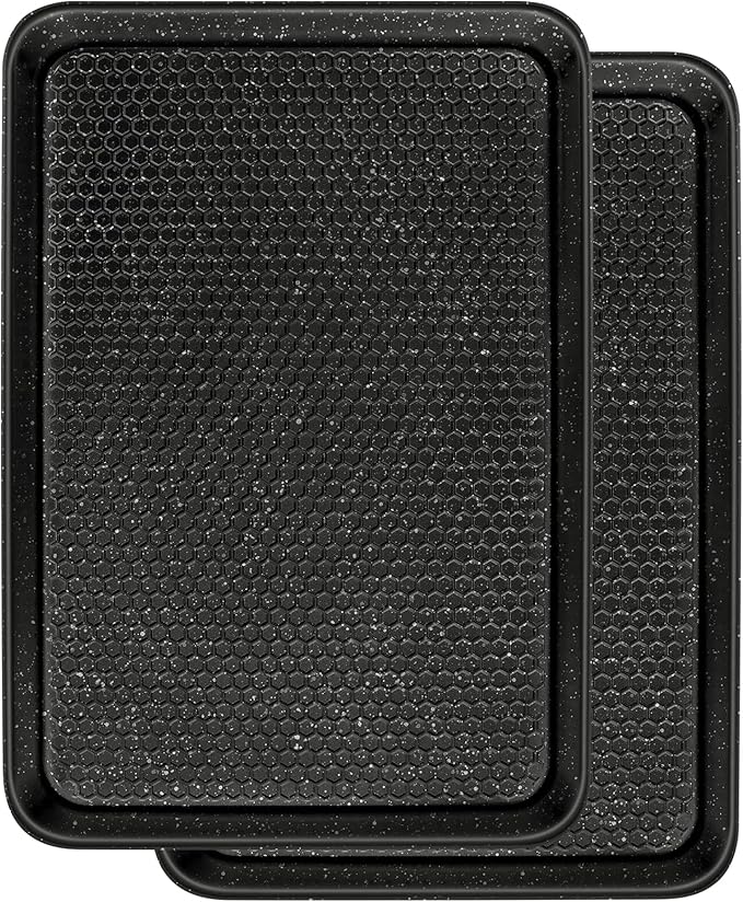 Wildone Baking Sheet Pan Set, Honeycomb Embossed Nonstick Baking Sheet 15x10 In by Wildone