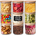 ComSaf 0.6 Qt Glass Food Storage Jars Set of 9, Pantry Organization Jar by ComSaf