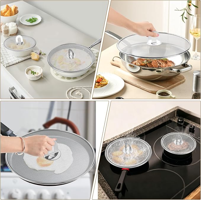 4-Pack Splatter Screens for Frying Pan - Image 5