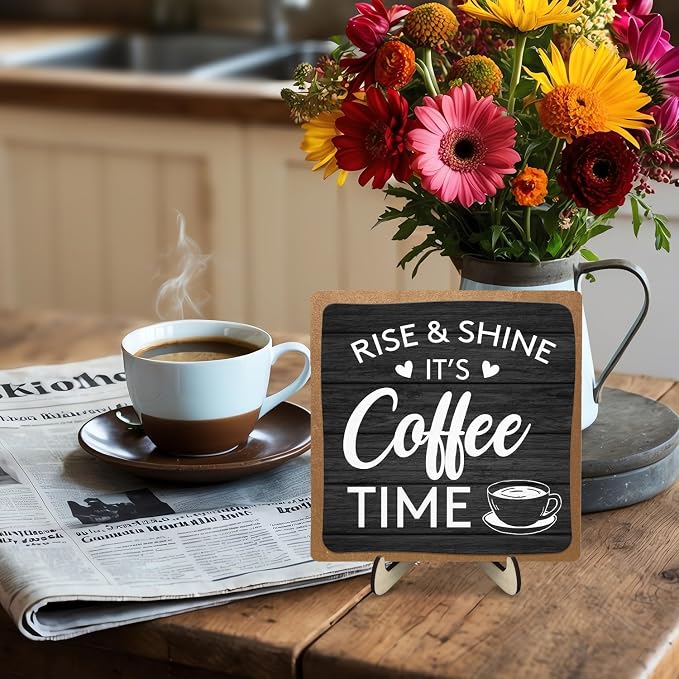 Coffee Bar Decor Sign, Coffee Bar Accessories, Funny Coffee Bar Desk Decor - Image 6