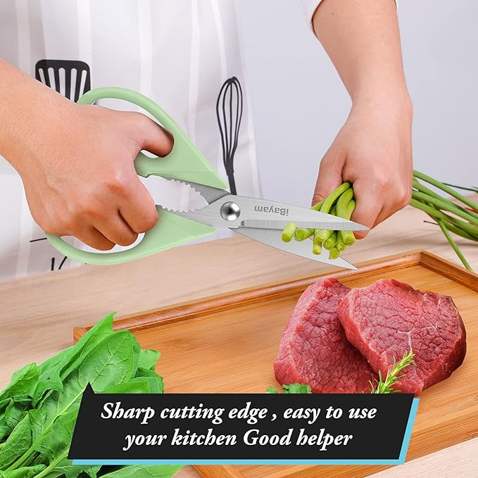 Kitchen Shears, iBayam Kitchen Scissors All Purpose Heavy Duty Meat Scissors - Image 6