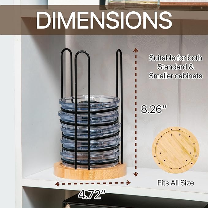 2PC Tumbler Lid Organizer, Detachable Cup Lid Organizer - Image 2