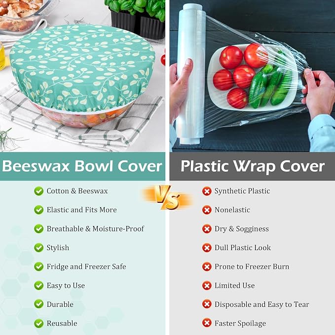 5-Size Reusable Beeswax Bowl Covers - Image 7