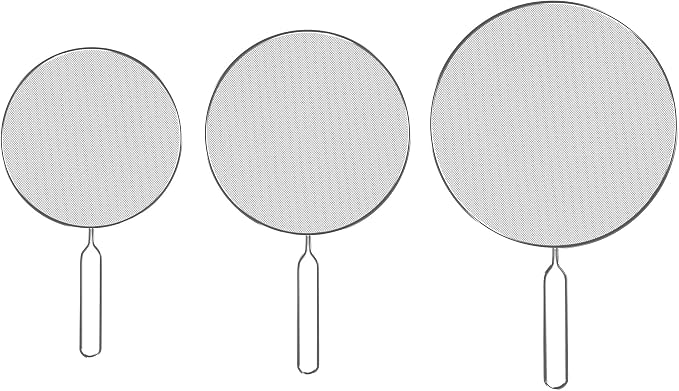Classic Cuisine Stainless Steel Oil frying pans and pots, 3-pc set Splatter by ClassicCuisine