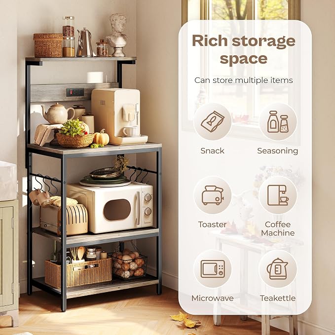 SUPERJARE Kitchen Bakers Rack - Image 5